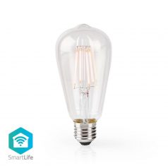   SmartLife LED izzó | Wi-Fi | E27 | 500 lm | 5 W | Meleg Fehér | 2700 K | Üveg | Android™ / IOS | ST64 | 1 db