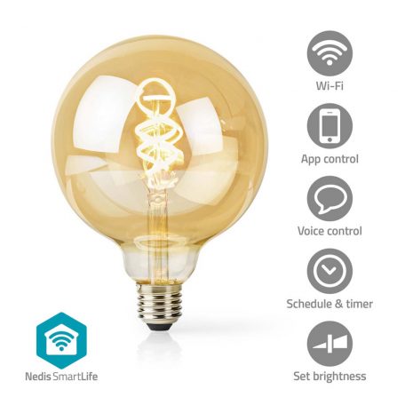 SmartLife LED izzó | Wi-Fi | E27 | 360 lm | 4.9 W | Meleg és lehűlni fehér | 1800 - 6500 K | Üveg | Android™ / IOS | Globe | 1 db