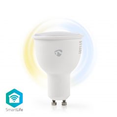   SmartLife LED Bulb | Wi-Fi | GU10 | 380 lm | 4.5 W | Hideg Fehér / Meleg Fehér | 2700 - 6500 K | Energia osztály: A+ | Android™ & iOS | Átmérő: 50 mm | PAR16