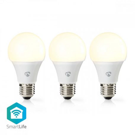 SmartLife LED Izzó | Wi-Fi | E27 | 800 lm | 9 W | Meleg Fehér | 2700 K | Android™ / IOS | A60 | 3 db