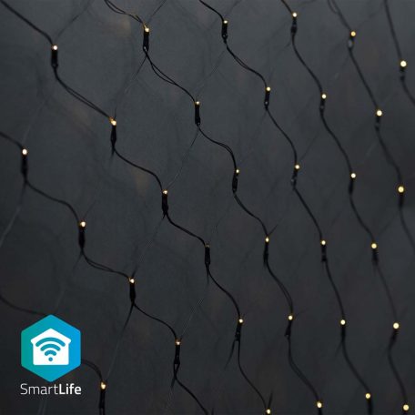 SmartLife Karácsonyi Fények | Háló | Wi-Fi | Meleg Fehér | 400 db. LED | 3.00 m | 3 x 3 m | Android™ / IOS