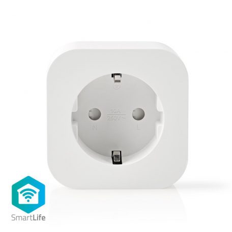 SmartLife Intelligens Csatlakozó | Wi-Fi | 2500 W | Földelt csatlakozó / F típus (CEE 7/7) | -10 - 45 °C | Android™ / IOS | Fehér | 1 db