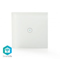   SmartLife fali kapcsoló | Wi-Fi | Egyes | Fali Tartó | 1000 W | Android™ / IOS | Üveg | Fehér