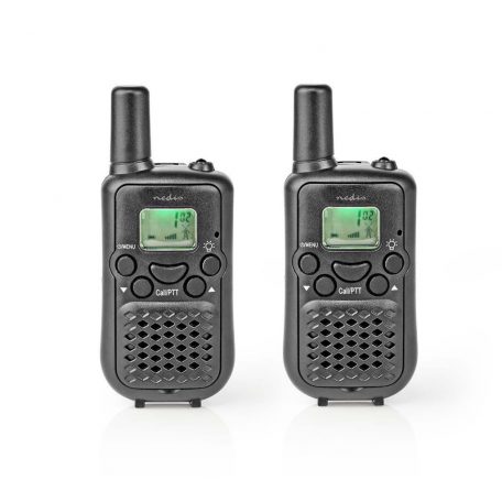 Walkie-Talkie szett | 2 Kézibeszélő | Legfeljebb 5 km | Frekvencia csatornák: 8 | PTT / VOX | Max. 2.5 óráig | Fekete