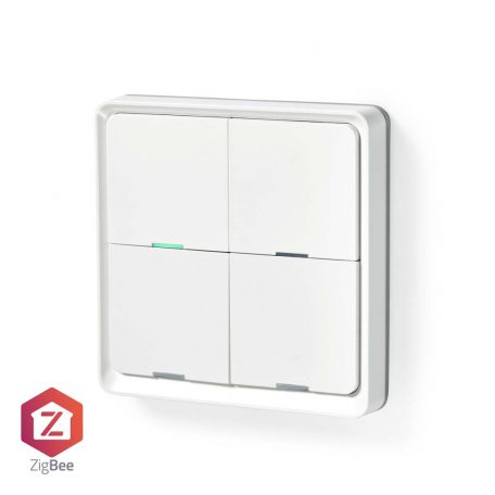 SmartLife fali kapcsoló | Zigbee 3.0 | Fali Tartó | Android™ / IOS | Műanyag | Fehér