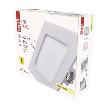 EMOS LED panel beépíthető 6W 450lm P20 meleg fehér