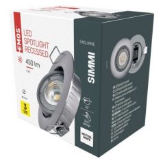 EMOS SIMMI LED spotlámpa 5W 450lm IP20 term. fehér