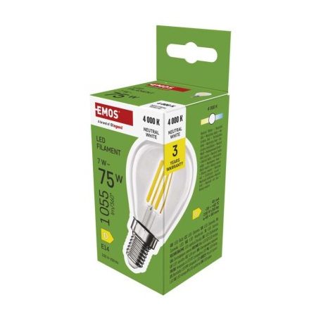 LED izzó Filament Mini Globe  / E14 / 7 W (75 W) / 1055 lm / természetes fehér