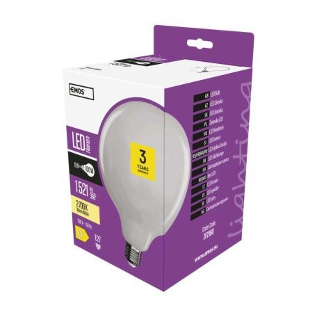 LED izzó Filament gömb / E27 / 11 W (100 W) / 1 521 lm / meleg fehér