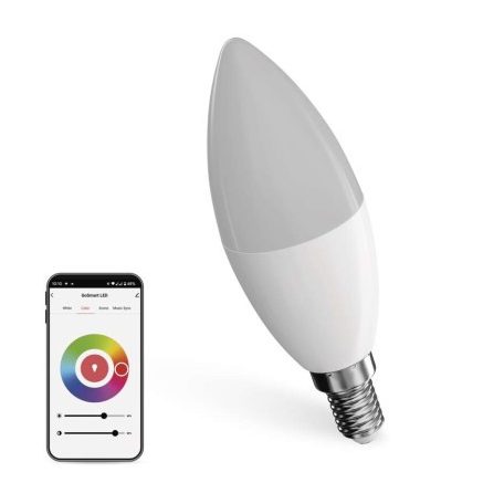 LED izzó GoSmart gyertya / E14 / 4,8 W (40 W) / 470 lm / RGB / dimmelhető / Zigbee