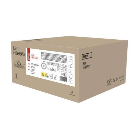 EMOS LED HIGHBAY ipari mennyezeti lámpa ASTER 100W IP65 120°