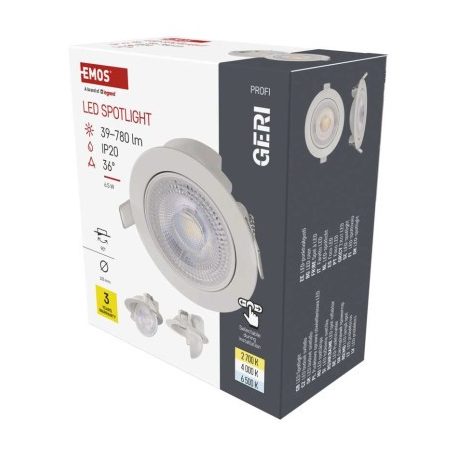 LED reflektor GERI fehér, kerek, 6,5W CCT