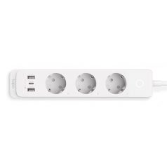   TP-LINK Okos Elosztósor Wifi-s, 3xDugalj + 2xUSB + 1x 18W USB-C, TAPO P300