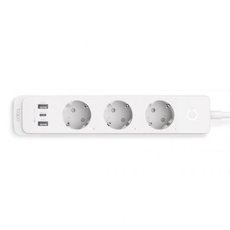 TP-LINK Okos Elosztósor Wifi-s, 3xDugalj + 2xUSB + 1x 18W USB-C, TAPO P300